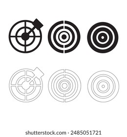 Target Icon vector art illustration