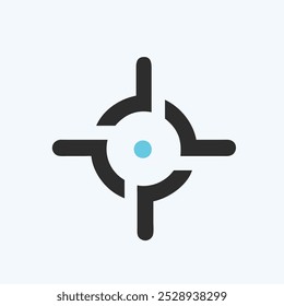 Target icon vector art image.Waypoint icon