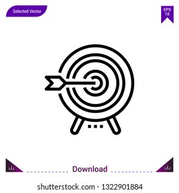 Target icon vector . Best modern, simple, isolated, application ,job-resume icons, logo, flat icon for website design or mobile applications, UI / UX design vector format.