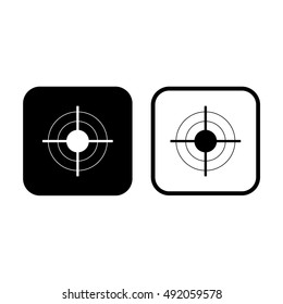 Target icon vector. Black and white
