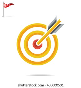 target icon, vector bullseye icon, isolated target arrow