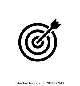 Target icon vector. Dart board symbol for web site Computer and mobile vector.