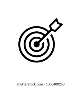 Target icon vector. Dart board symbol for web site Computer and mobile vector.