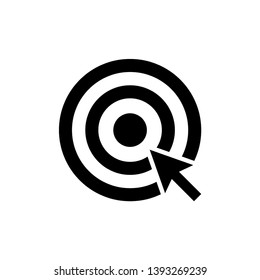 Target icon vector. Dart board symbol for web site Computer and mobile vector.
