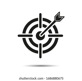 Icono de destino. Estrategia de diseño de vectores
