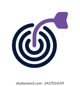 Zielsymbol. Vektor-Doppeltonsymbol für Ihre Website, Ihr Handy, Ihre Präsentation und Ihr Logo-Design.