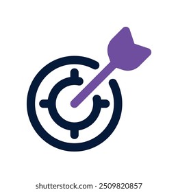 ícone de destino. vetor ícone de tom duplo para o seu site, móvel, apresentação e design de logotipo.