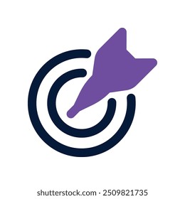 target icon. vector dual tone icon for your website, mobile, presentation, and logo design.