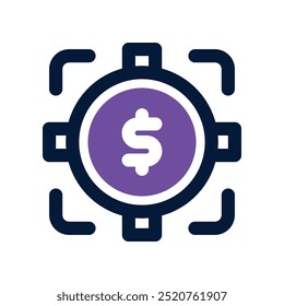 ícone de destino. vetor ícone de tom duplo para o seu site, móvel, apresentação e design de logotipo.