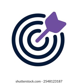 Zielsymbol. Vektorsymbol mit zwei Tönen für Ihre Website, Ihr Handy, Ihre Präsentation und Ihr Logo-Design.