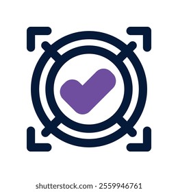 target icon. vector dual tone icon for your website, mobile, presentation, and logo design.
