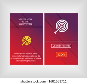 Zielsymbol. Vektorillustration EPS10 . Lorem Ipsum-Flachdesign