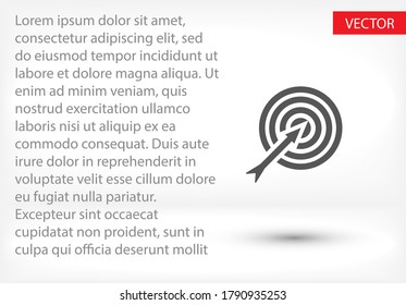 icono de destino. Vector Eps 10. Diseño plano Lorem Ipsum 
