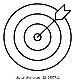 Target icon vector, filled flat sign isolated on white. Symbol, logo illustration. 