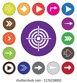 Target Icon Vector. Flat design style.