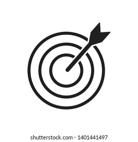 Target icon vector flat style illustration