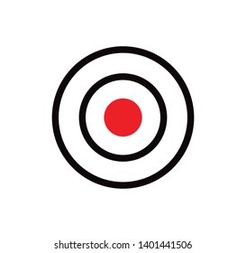 Target icon vector flat style illustration