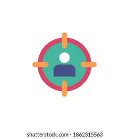 target icon vector flat style design. isolated on white background