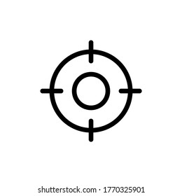 Vector de icono de destino. Ilustración del símbolo de foco
