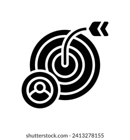 target icon. vector glyph icon for your website, mobile, presentation, and logo design.