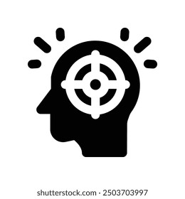 target icon. vector glyph icon for your website, mobile, presentation, and logo design.
