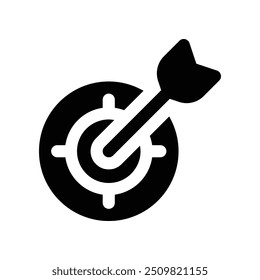 target icon. vector glyph icon for your website, mobile, presentation, and logo design.