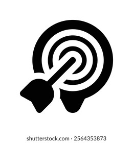 target icon. vector glyph icon for your website, mobile, presentation, and logo design.