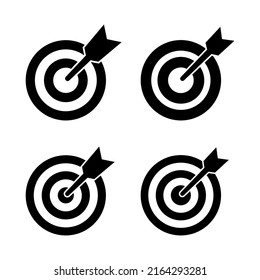 Vector de icono de destino. vector de icono de objetivo. signo y símbolo de marketing de destino