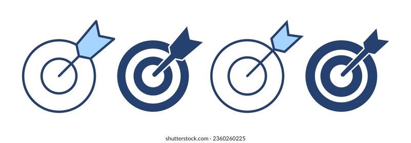 Target icon vector. goal icon vector. target marketing sign and symbol