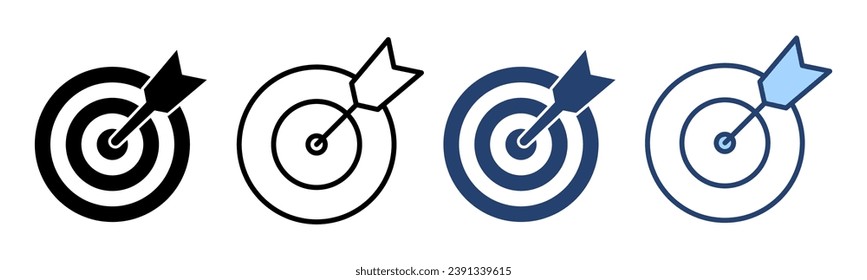 Vector de icono de destino. vector de icono de objetivo. signo y símbolo de marketing de destino
