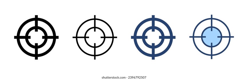 Vector de icono de destino. vector de icono de objetivo. signo y símbolo de marketing de destino