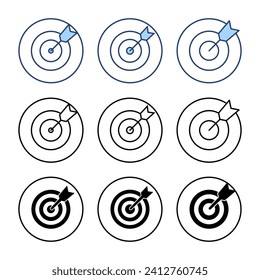 Target icon vector. goal icon vector. target marketing sign and symbol