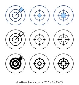 Target icon vector. goal icon vector. target marketing sign and symbol