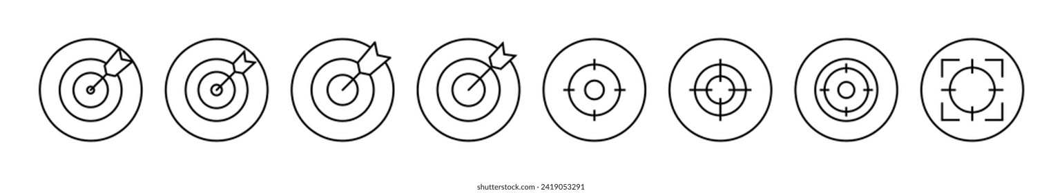 Target icon vector. goal icon vector. target marketing sign and symbol