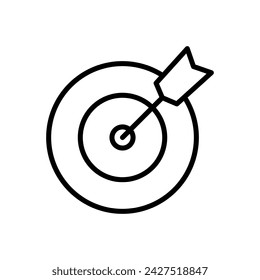 Target icon vector. goal icon vector. target marketing icon vector