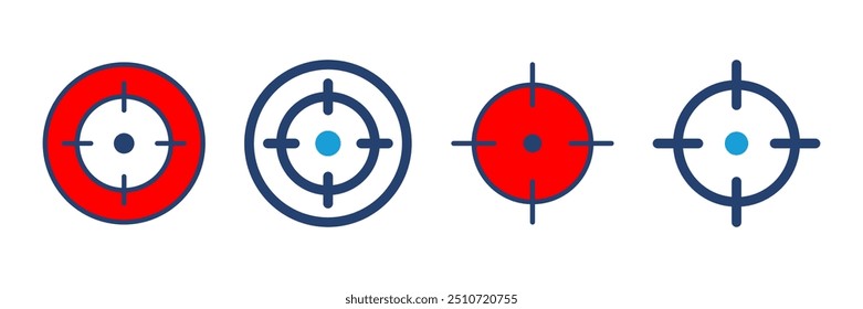 ícone de destino vetor. ícone de objetivo vetor. ícone de marketing de destino vetor