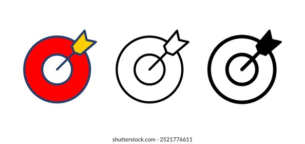 Target icon vector. goal icon vector. target marketing icon vector