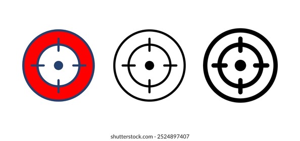 Vector de icono de objetivo. Vector de icono de objetivo. Vector de icono de marketing objetivo