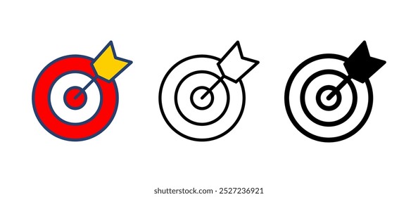 Target icon vector. goal icon vector. target marketing icon vector