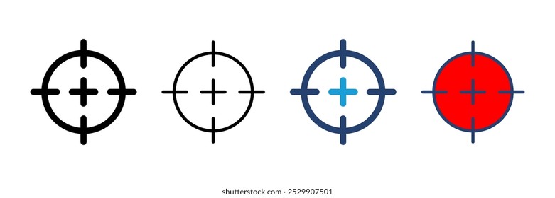 Vector de icono de objetivo. Vector de icono de objetivo. Vector de icono de marketing objetivo