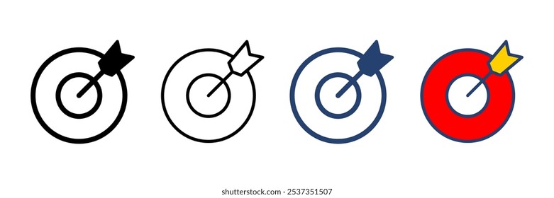 Target icon vector. goal icon vector. target marketing icon vector