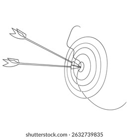 Vector de icono de objetivo. Vector de icono de objetivo. signo de marketing objetivo y línea continua de símbolo