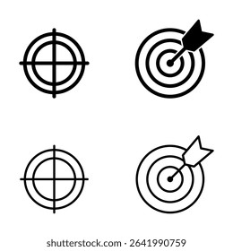 Target icon vector. goal icon vector. target marketing sign and symbol