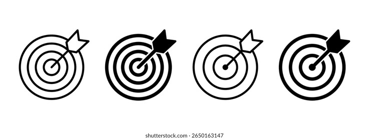 Vector de icono de objetivo. Vector de icono de objetivo. signo y símbolo de marketing objetivo