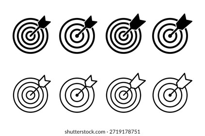 Vector de icono de objetivo. Vector de icono de objetivo. signo y símbolo de marketing objetivo