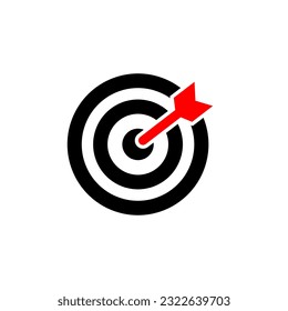 Vector de icono de destino. Vector de icono de objetivo. vector de icono de misión