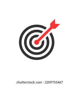 Zielsymbol-Vektorgrafik. Goal-Symbol für Web- und Grafikdesign.