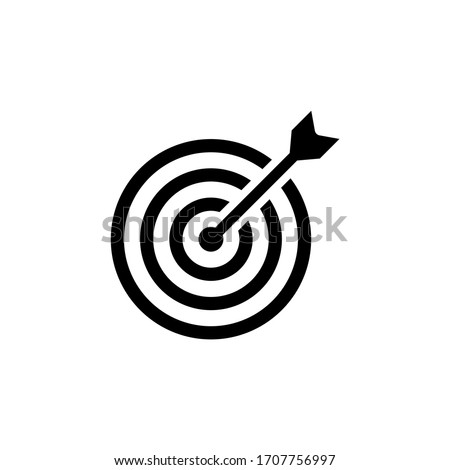Target icon vector illustration. Dart icon