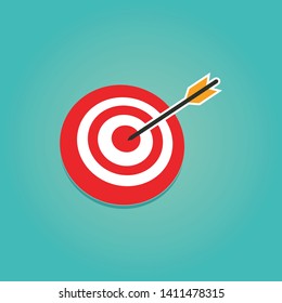 Target icon vector illustration design . Bow, center focus target