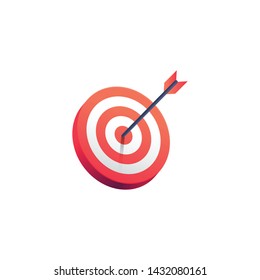 Target icon vector illustration design . Bow, center focus target